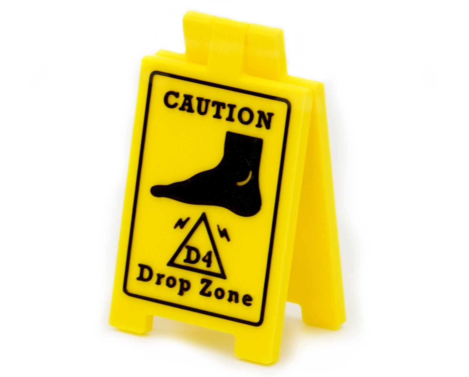 Caution D4 Drop Zone Novelty Mini Wet Floor Desk Sign | Burton Design Works